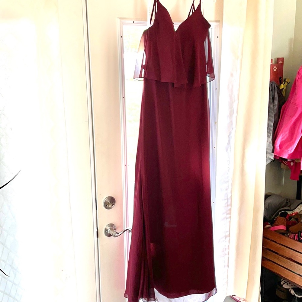 Azazie size A10 burgundy dress